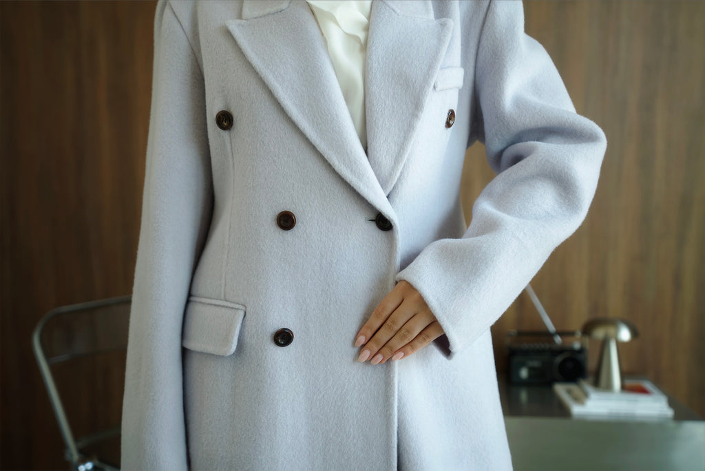 Pale Lavender Wool Coat