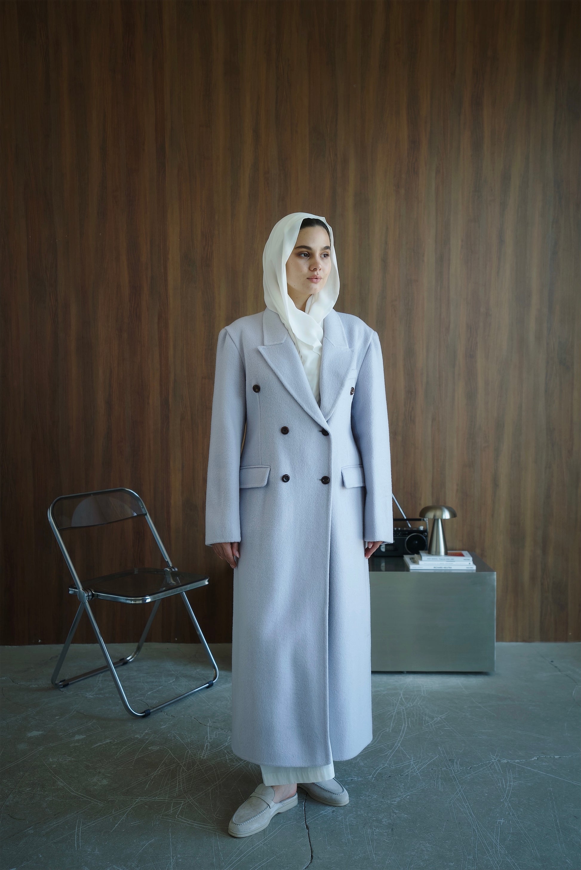 Pale Lavender Wool Coat