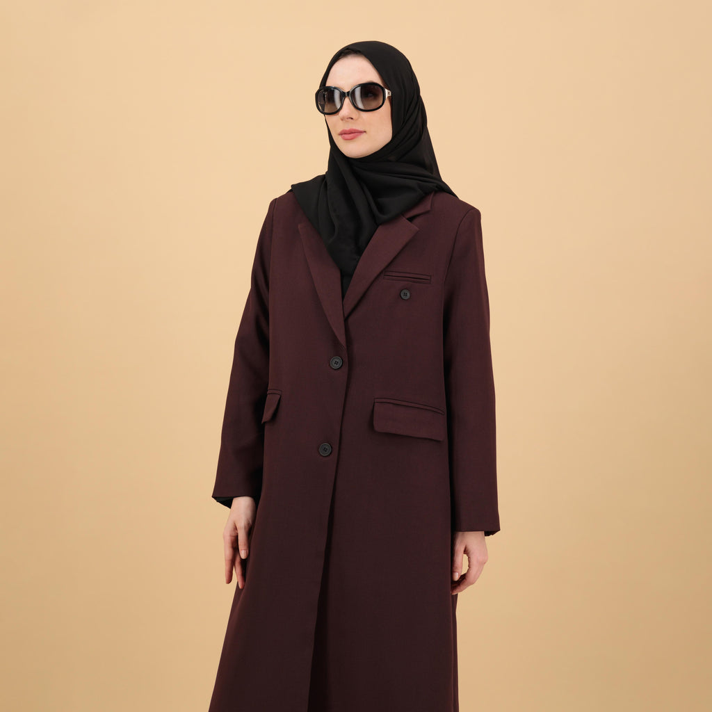 Burgundy Line Coat