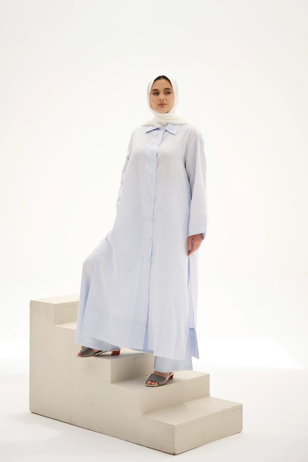 Breeze Longline Set - Sky Mist